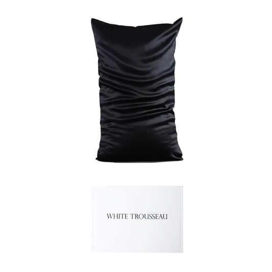 Aurelie Pure Silk Pillowcase | Black