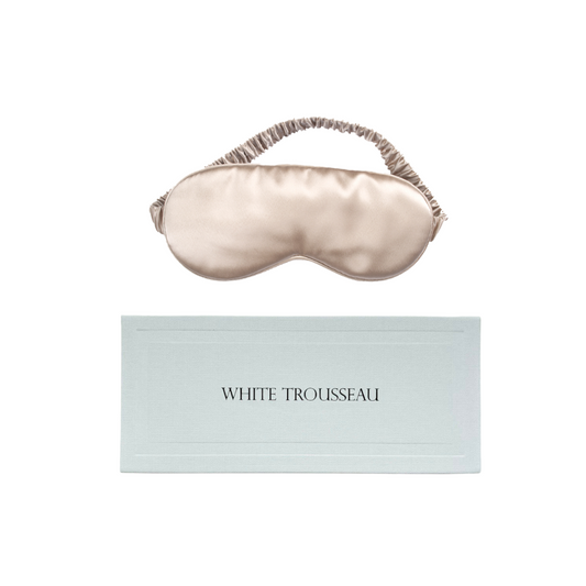 Aurelie Pure Silk Sleep Eye Mask | Champagne