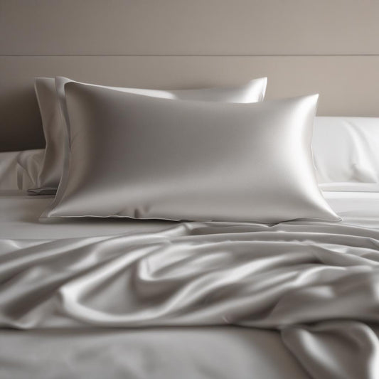 Couple Silk Pillowcase Set | Silver