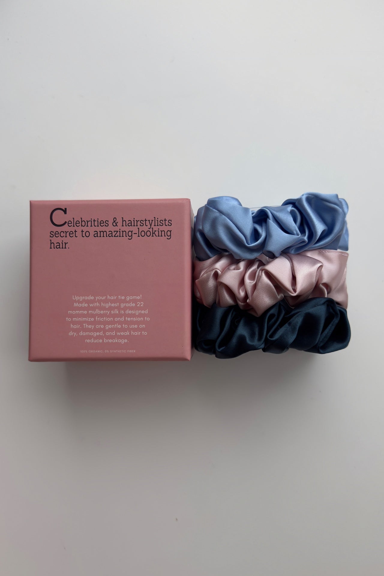 100% Mulberry Silk Scrunchies - Sky Dream