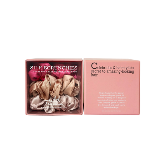 100% Mulberry Silk Scrunchies - The Pink Kit